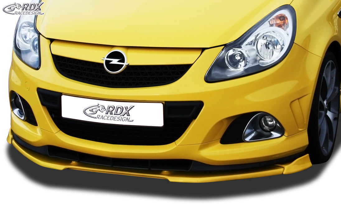 RDX VARIO-X front lip splitter for the Opel / Vauxhall Corsa D OPC Nürburgring Edition (up to 2010), also for cars with the OPC front bumper and NRE lip – image 1 of 3