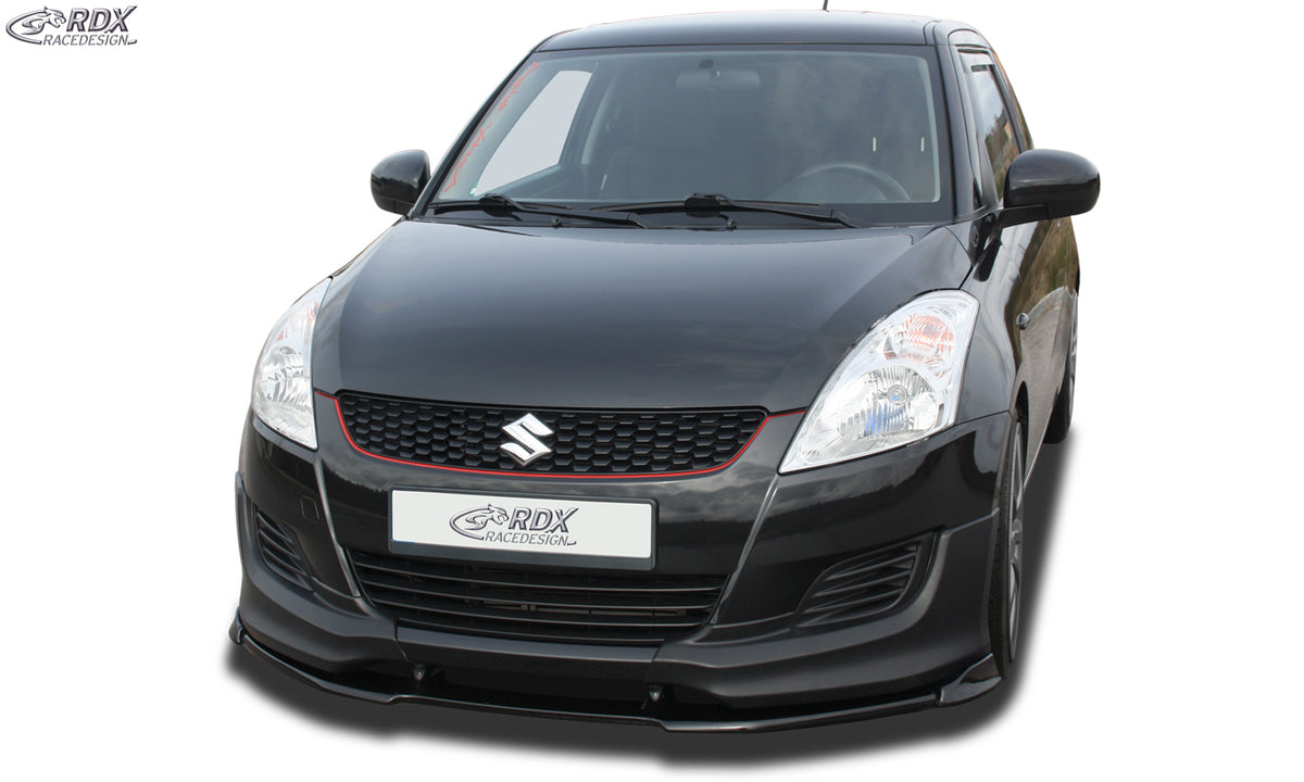 RDX VARIO-X front lip splitter for the Suzuki Swift FZ / NZ (2010–2013) with the JDM / GT front flaps – image 2 of 3