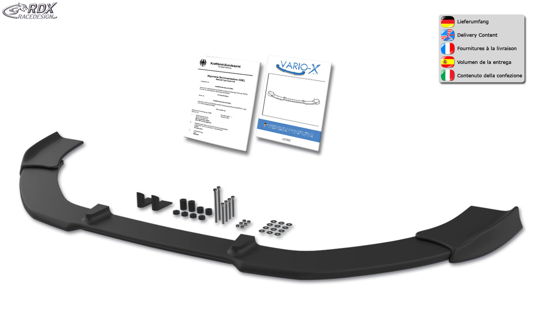 RDX VARIO-X front lip splitter for the Opel / Vauxhall Zafira Tourer OPC-Line (2011+) – image 3 of 3