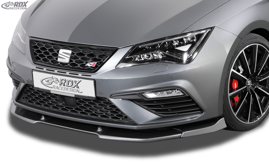 RDX VARIO-X front lip splitter for the SEAT Leon 5F FR, Cupra and Cupra 300 facelift (2017+), incl. SC and ST – image 1 of 3