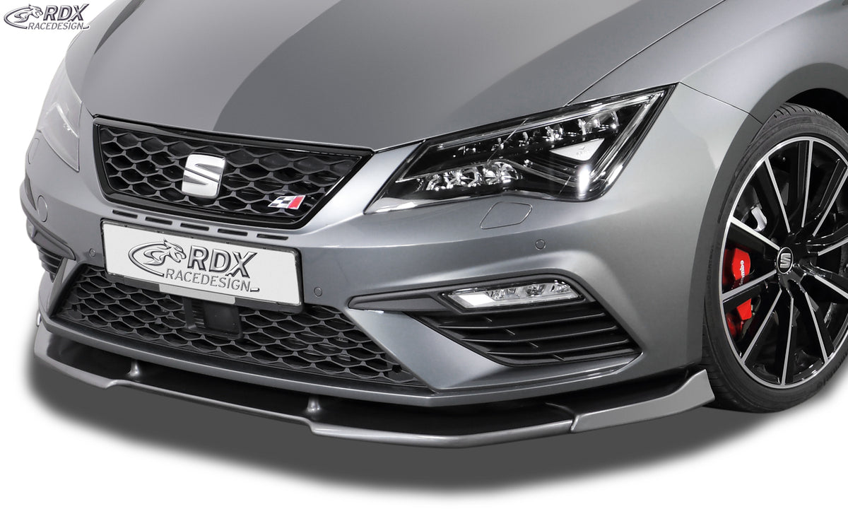 RDX VARIO-X front lip splitter for the SEAT Leon 5F FR, Cupra and Cupra 300 facelift (2017+), incl. SC and ST – image 1 of 3