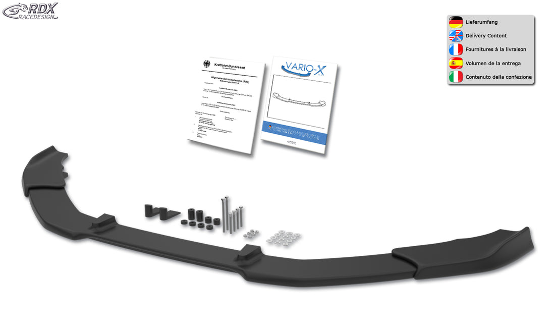 RDX VARIO-X front lip splitter for the Volvo V40 R-Design (2013+) – image 3 of 3