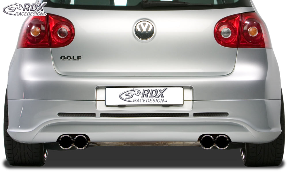 RDX GTI/R-Five rear bumper extension for the VW Golf 5 (not Golf Plus or Variant), tailpipe cut-outs left and right – image 1 of 3