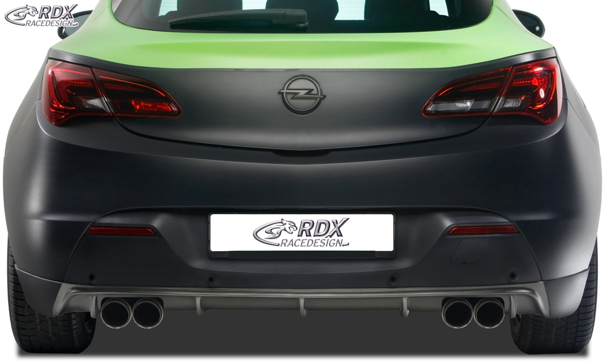 RDX rear bumper extension for the Opel / Vauxhall Astra J GTC (not OPC), for left and right exhausts – image 1 of 5