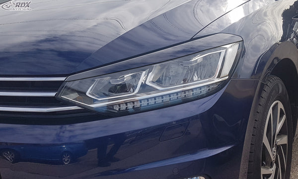 Pestañas de faros para VW Touran 5T (2015+, solo para faros LED) - RDX