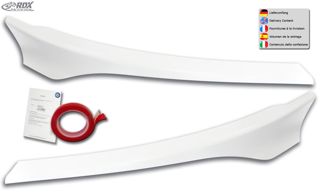 RDX gloss white headlight covers for the Ford Transit Custom and Tourneo Custom (2018+) – image 1 of 1
