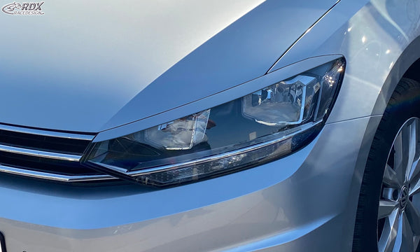 Pestañas de faros para VW Touran 5T (2015+, solo para faros halógenos) - RDX