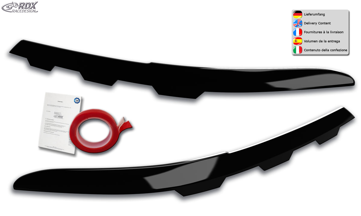 RDX "Jagged" gloss black headlight covers for the VW Passat 3G B8 facelift (2019+) – image 1 of 1