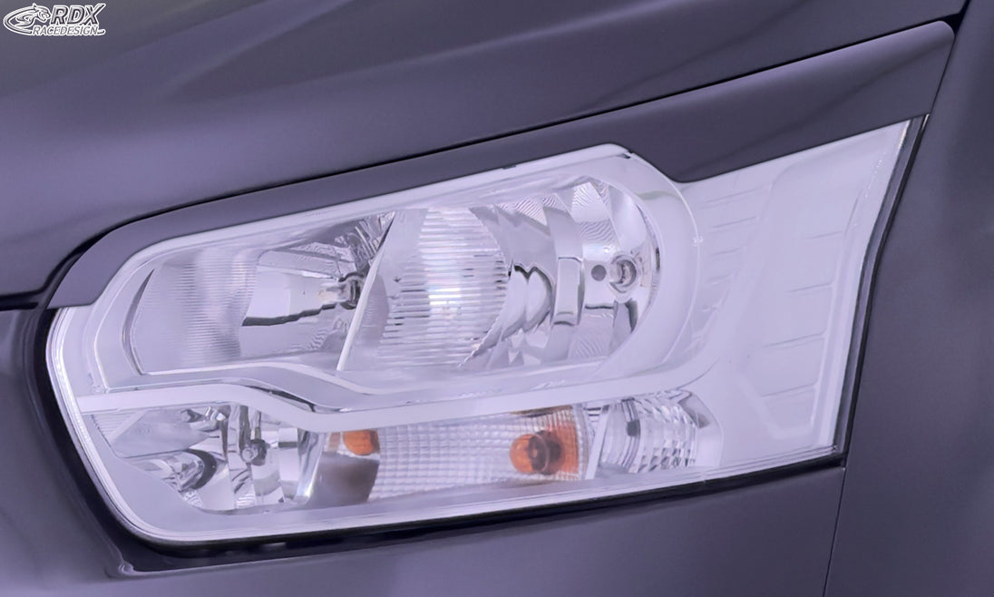 RDX headlight covers for the Ford Transit (2014+) with silver halogen headlights – image 1 of 4