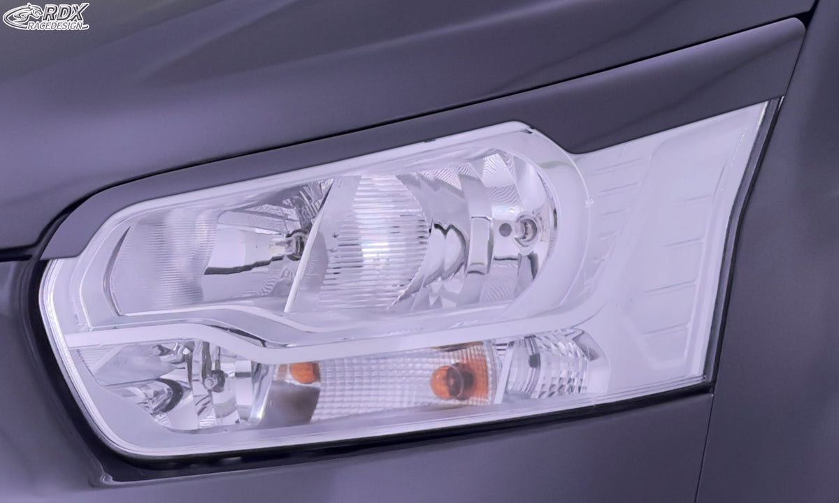 RDX headlight covers for the Ford Transit (2014+) with silver halogen headlights – image 1 of 4