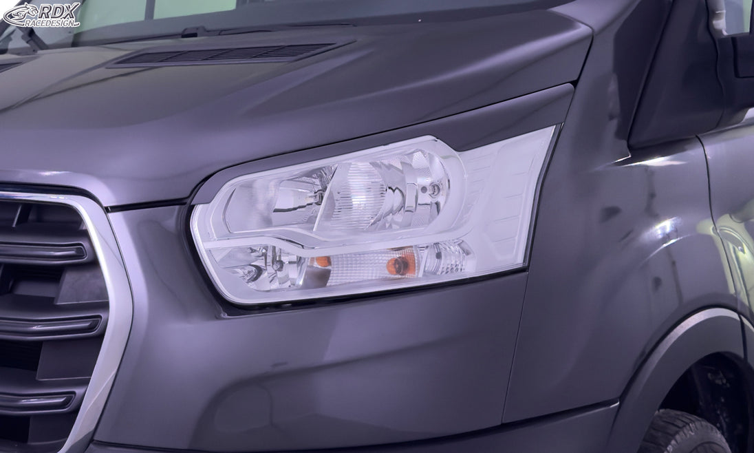 RDX headlight covers for the Ford Transit (2014+) with silver halogen headlights – image 3 of 4