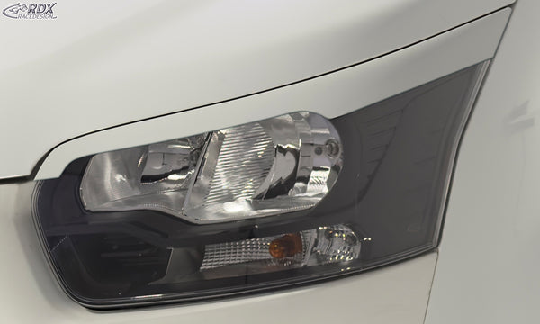 Pestañas de faros para FORD Transit (2014-actualidad) para faros de xenón y halógenos negros - RDX
