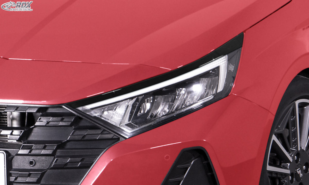 RDX gloss black headlight covers for the Hyundai i20 BC3 / BI3 (2020+) – image 2 of 2
