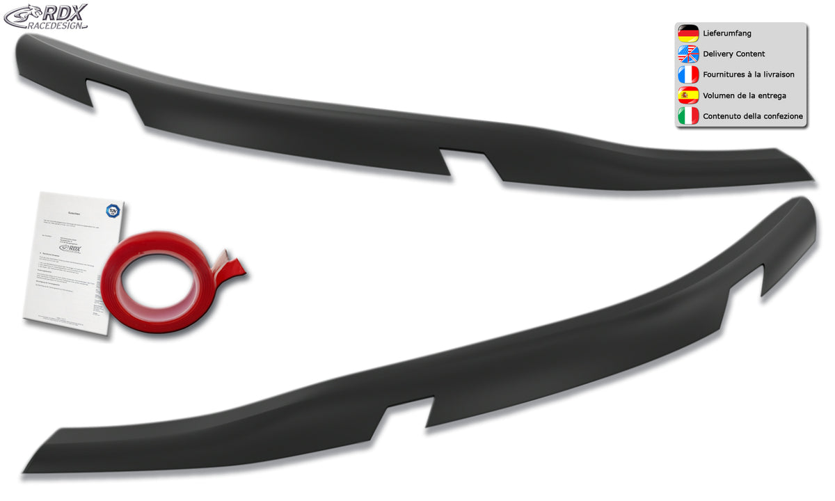 RDX headlight covers for the Ford Transit Custom and Tourneo Custom (2023+) with LED or LED Matrix headlights – image 1 of 4