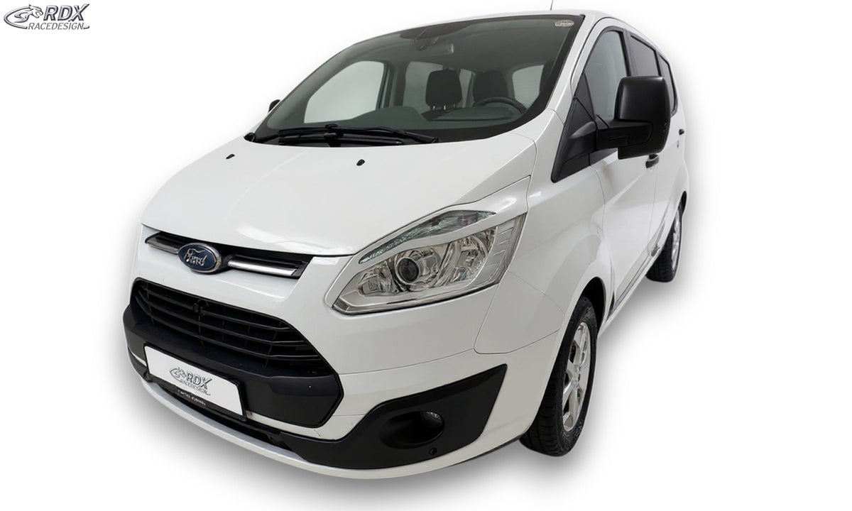 RDX gloss white headlight covers for the Ford Transit Custom and Tourneo Custom (2012–2018) – image 3 of 4