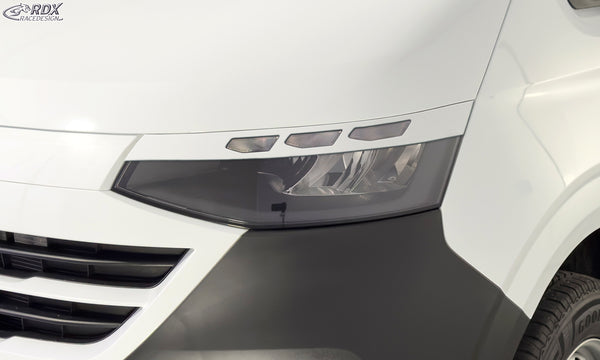 Pestañas de faros para VW Transporter / Shuttle / Caravelle (2025-actualidad) blanco brillo - RDX