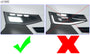 RDX gloss white headlight covers for the VW Transporter, Shuttle and Caravelle (2025+), not with IQ.Light headlights – image 3 of 3