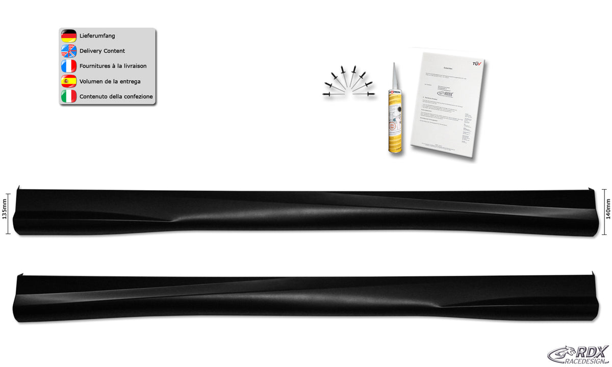 RDX Turbo-R side skirts for the Citroën C3 (2009–2017) – image 3 of 3