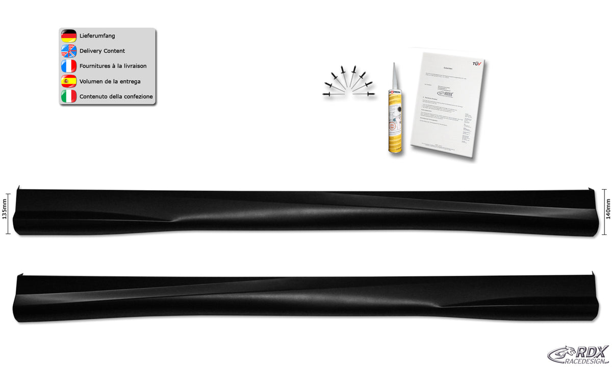 RDX Turbo-R side skirts for the VW Jetta 6 (2010+) – image 3 of 3