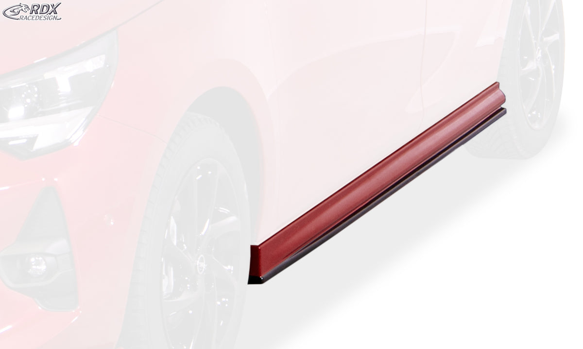 RDX Edition side skirts with lower lip for the Opel / Vauxhall Corsa F, 3-door and 5-door – image 1 of 4