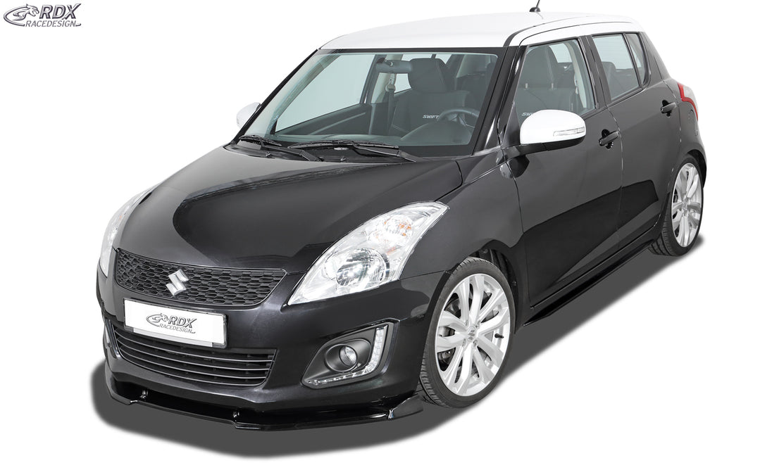 RDX Slim side skirts in gloss black for the Suzuki Swift FZ / NZ (2010–2017) – image 1 of 3