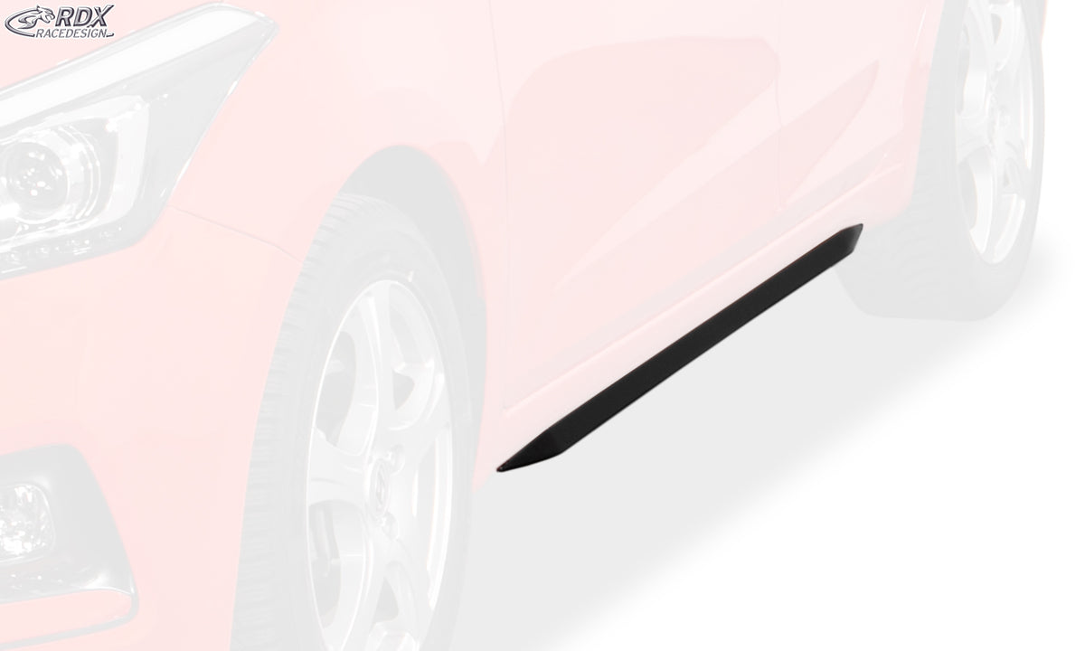 RDX Slim side skirts in gloss black for the Hyundai i20 GB (2014+), incl. 2018 facelift – image 4 of 7