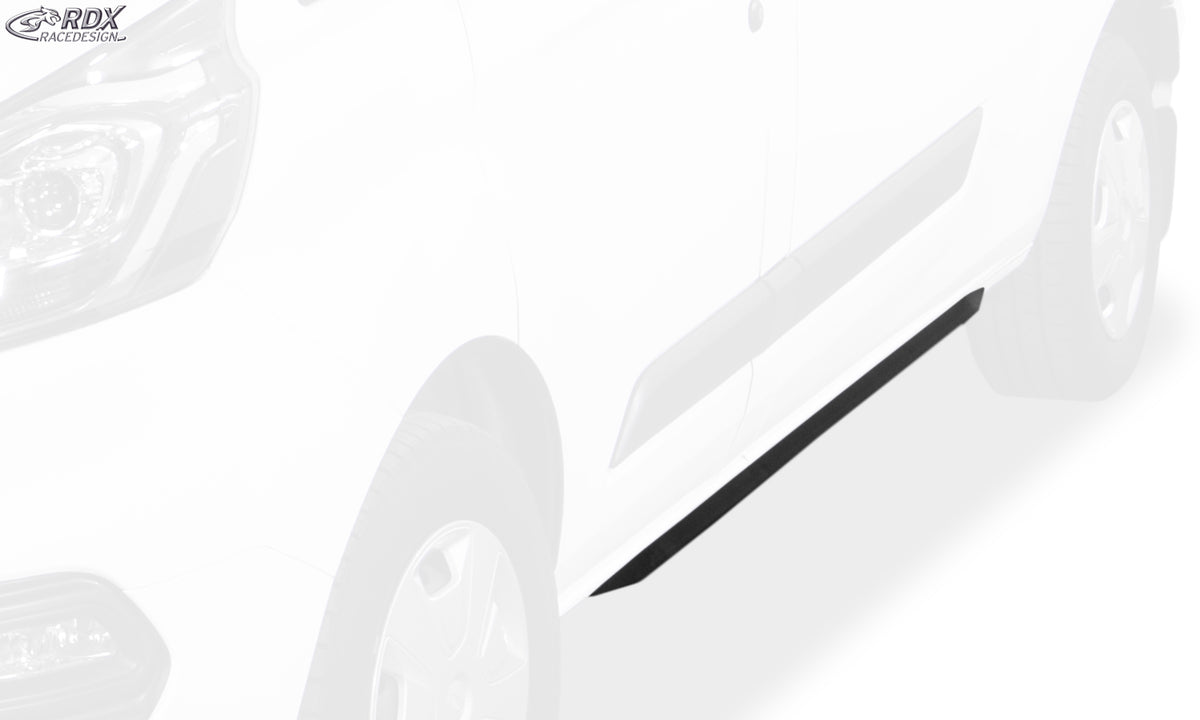 RDX Slim side skirts in gloss black for the Ford Transit Custom and Tourneo Custom MK7 (2014+), incl. 2018 facelift – image 3 of 4