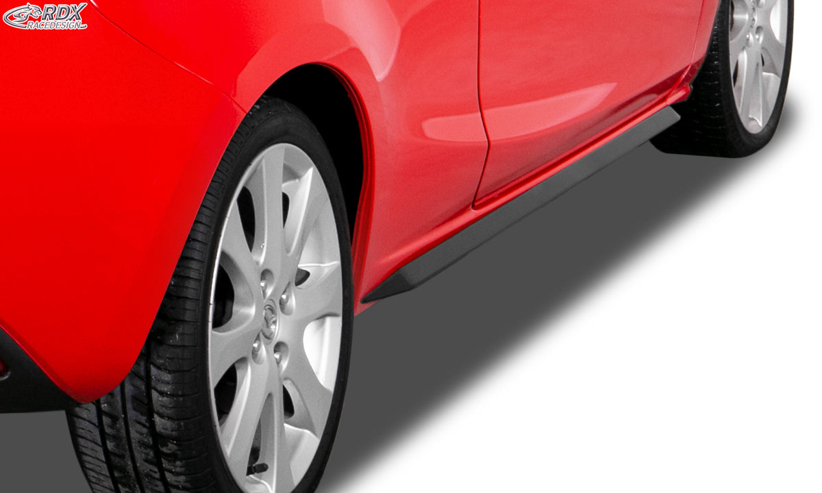 RDX Slim side skirts in gloss black for the Mazda 2 DE (2007–2014) – image 4 of 4