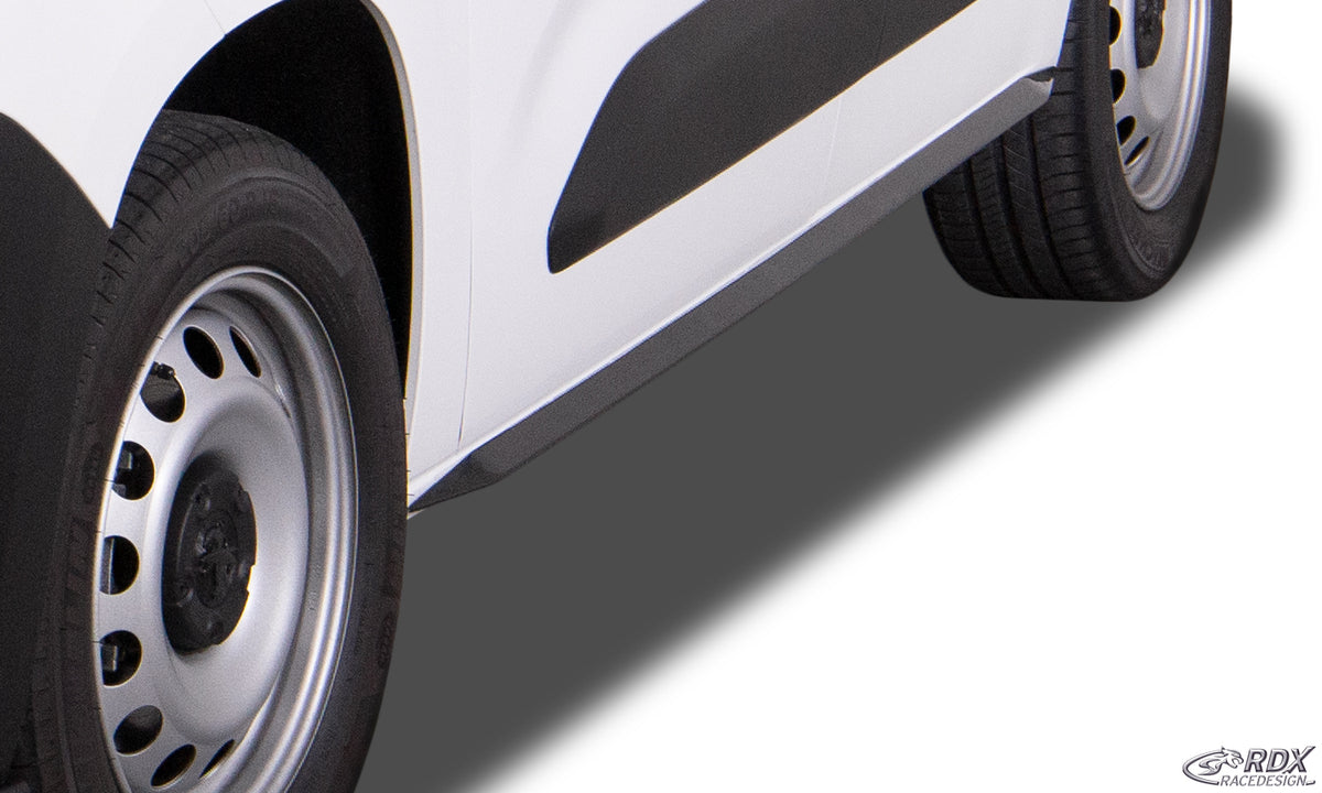RDX Slim side skirts in gloss black for the Citroën Berlingo, Peugeot Partner and Rifter, Opel / Vauxhall Combo and Toyota ProAce City Type E (2018+) – image 1 of 2