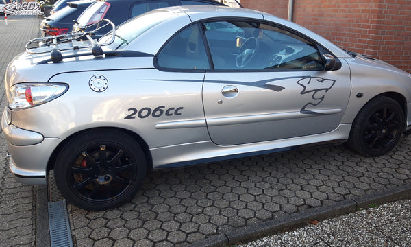 Sideskirts for PEUGEOT 206/206CC "Slim" - RDX