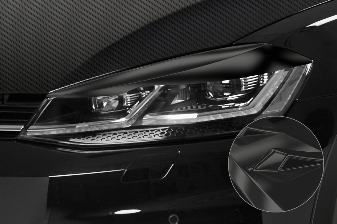 Headlight Covers | Eyebrows for VW Golf 7 Facelift 2017-2021