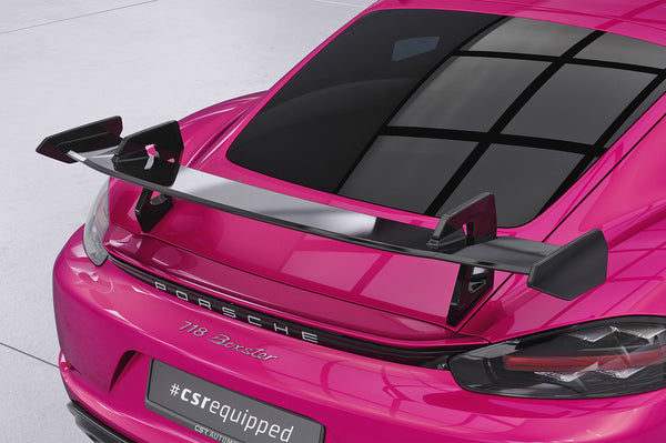 Aileron traseiro "Swan Neck" com ABE para Porsche Cayman 718 (982) 2016+
