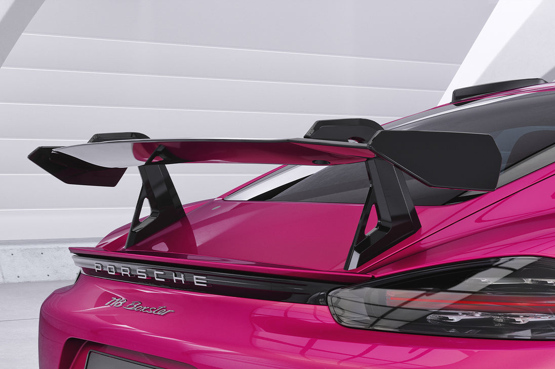 Swan Neck Rear Wing with ABE for Porsche Cayman 718 (982) 2016+