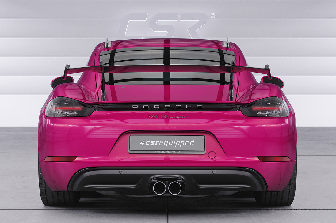 Swan Neck Rear Wing with ABE for Porsche Cayman 718 (982) 2016+