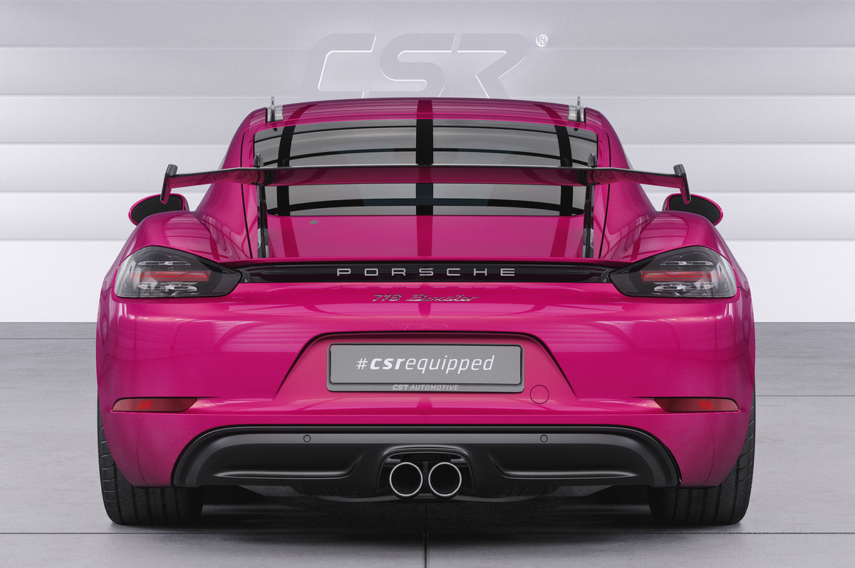 Swan Neck Rear Wing with ABE for Porsche Cayman 718 (982) 2016+