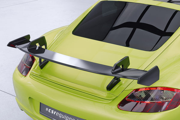 Aileron traseiro "Swan Neck" com homologação ABE para Porsche Cayman 987c 2005-2013