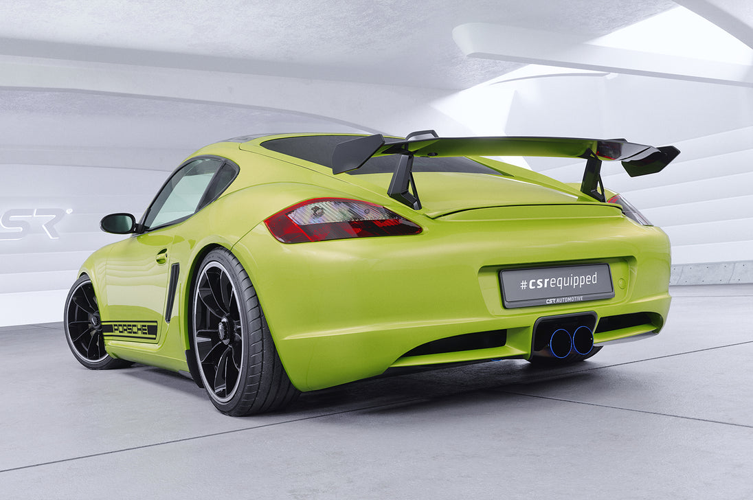 Swan Neck Rear Wing with ABE for Porsche Cayman 987c 2005-2013