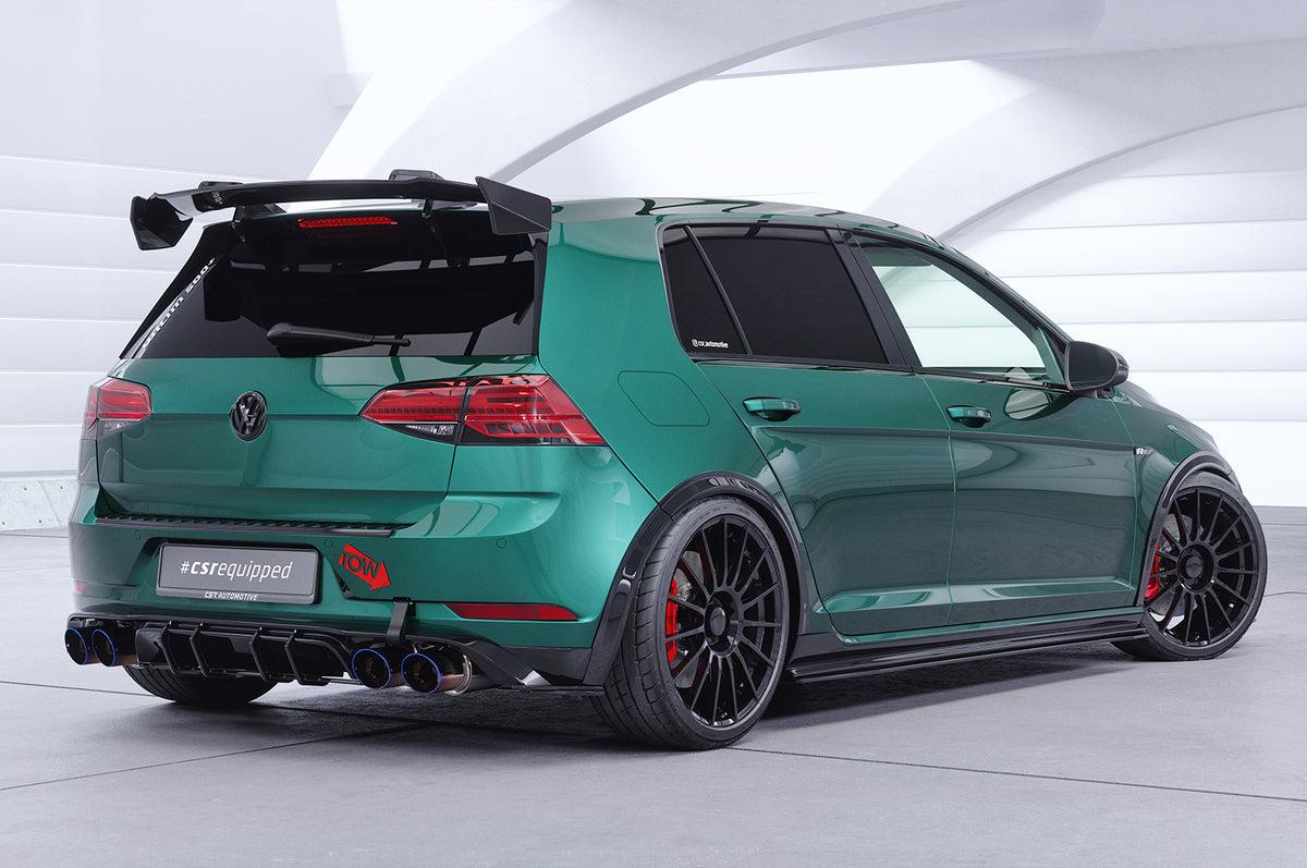 Swan Neck Rear Wing with ABE for VW Golf 7 GTI / GTD / GTE / R / R-Line 2012-2021