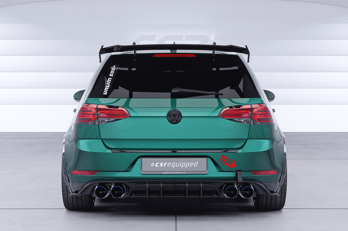 Swan Neck Rear Wing with ABE for VW Golf 7 GTI / GTD / GTE / R / R-Line 2012-2021
