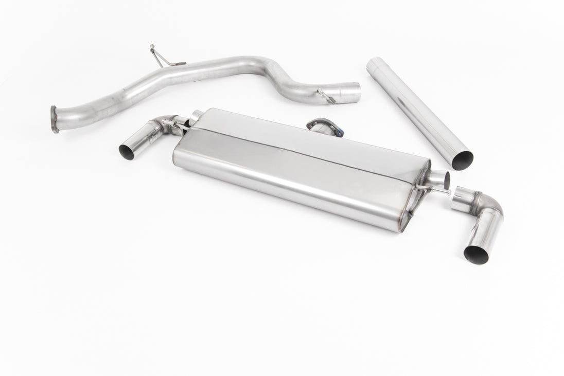 Non-Resonated Cat-back Exhaust Seat Leon Cupra 290 5F 3 & 5 Door (GPF/OPF, 2019–2020), 152x76 mm Oval Black – Milltek SS