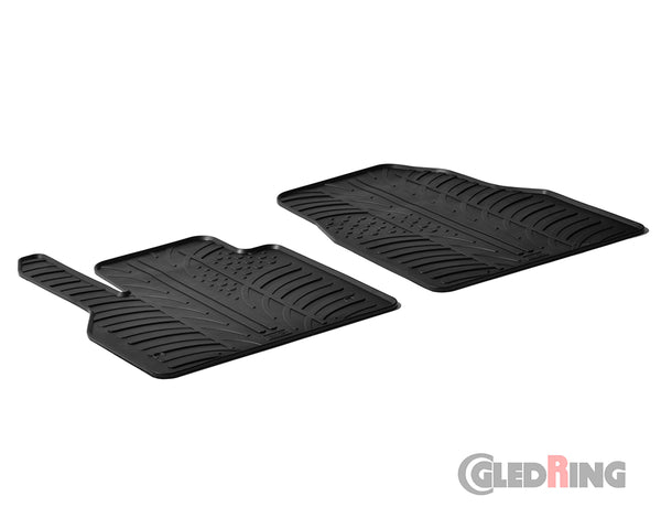 Rubber Car Mats Renault Kangoo 2 Van (2008–2021) Front Row Only - GledRing