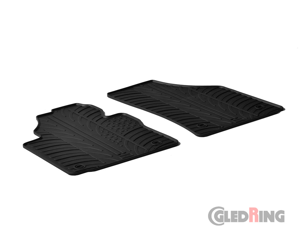 Rubber Car Mats Volkswagen Caddy (2015–2020) Front Seats Only - GledRing