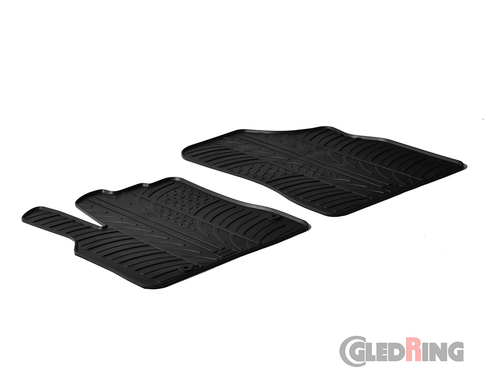 Rubber Car Mats Peugeot Partner Van (2008–2018) Front Seats Only - GledRing