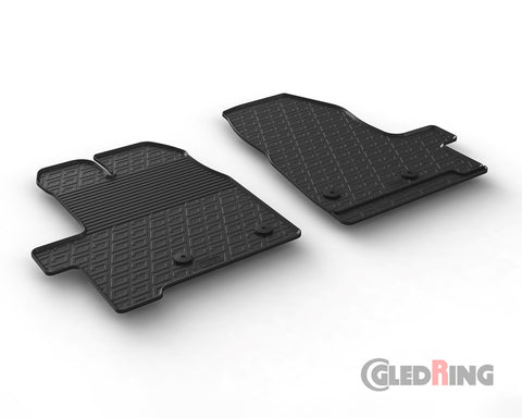 Tapetes de Borracha Ford Transit Custom MK1 (2012–2017) Só Bancos da Frente - GledRing