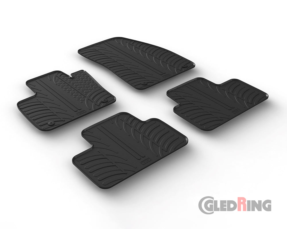 Rubber Car Mats Volvo XC40 (2018–) Automatic, Combustion Engine Only - GledRing