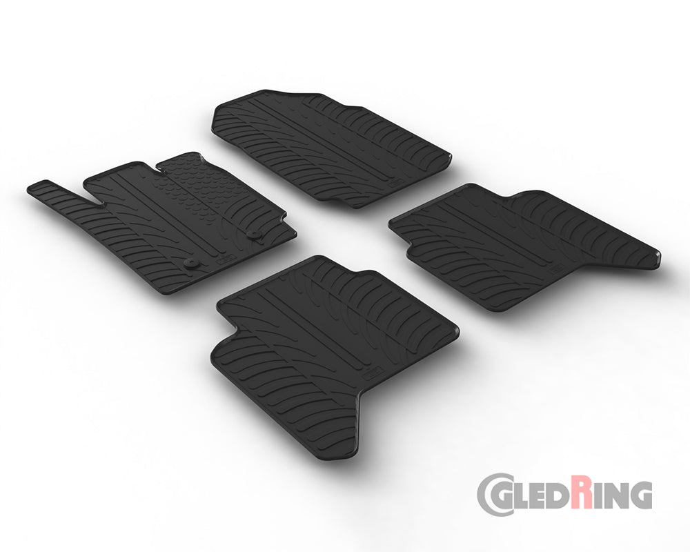 Rubber Car Mats Ford Ranger Double Cab (2013–2022) Automatic - GledRing