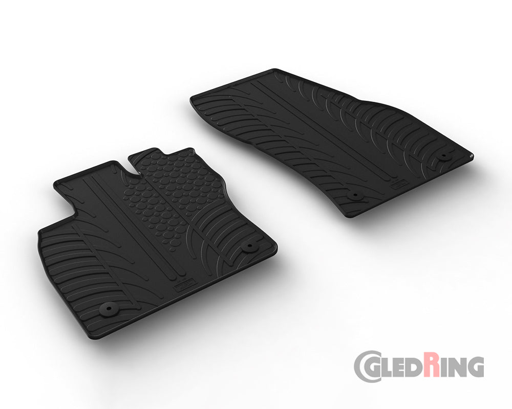 Rubber Car Mats Volkswagen Caddy Van (2020–) Front Seats Only - GledRing