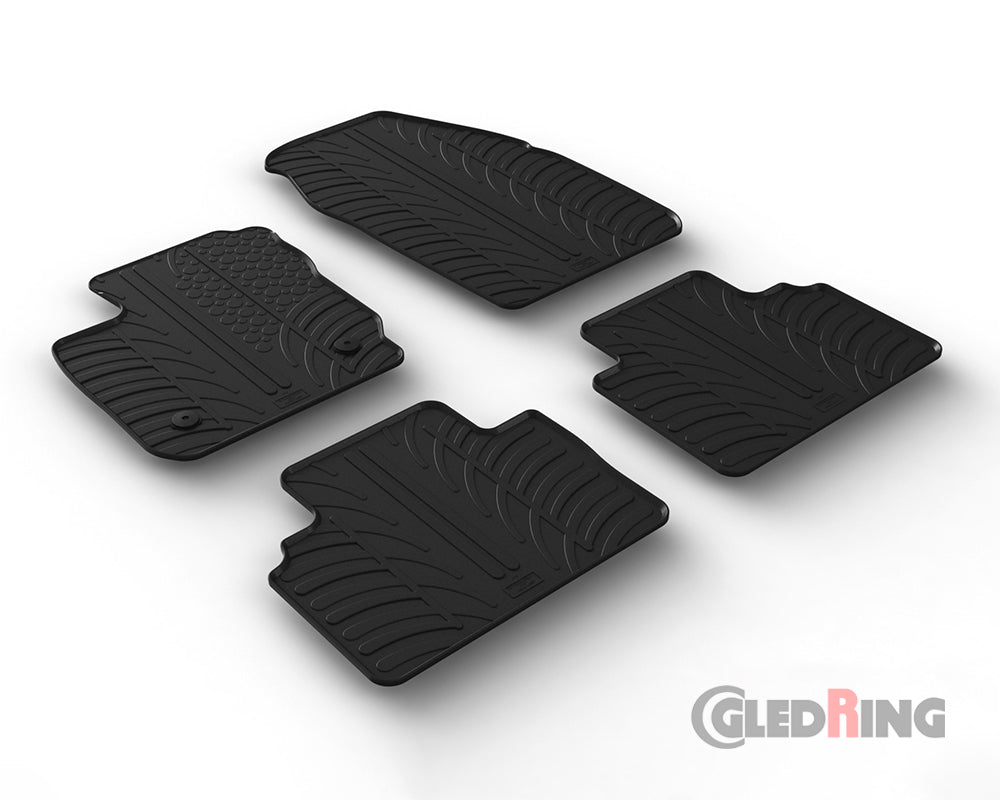 Rubber Car Mats Ford Tourneo Courier MK1 (2014–) Manual - GledRing