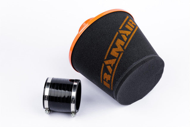 Cone Air Filter 80 mm Neck with Silicone Coupler, Orange, Universal – JS-108-OR-KIT