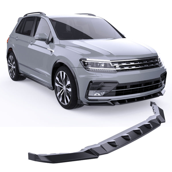 Lip Spoiler Frontal Volkswagen Tiguan MK2 R-Line (2015-2020) - APEX Preto Brilhante